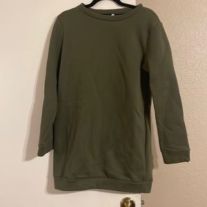 Olive green sweatshirt dress size small